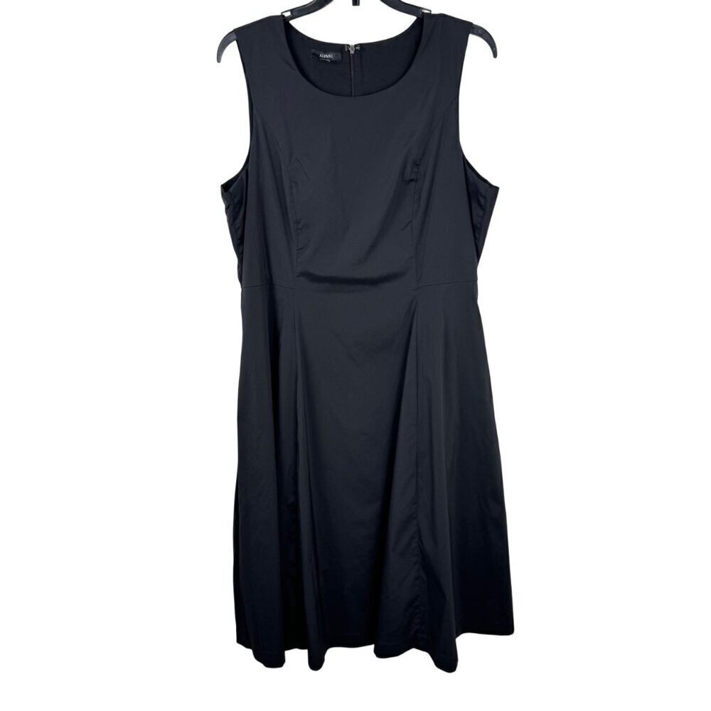 Alfani Black Sleeveless Midi Fully Lined A Line Dress Size 14 Cocktail Party EUC